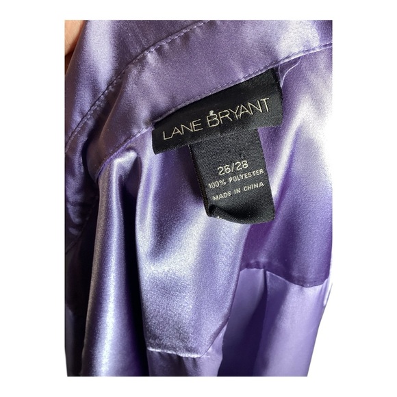 Plus Size, Lane Bryant Purple Fitted Button Down Shirt, Size 26/28 - Picture 8 of 10